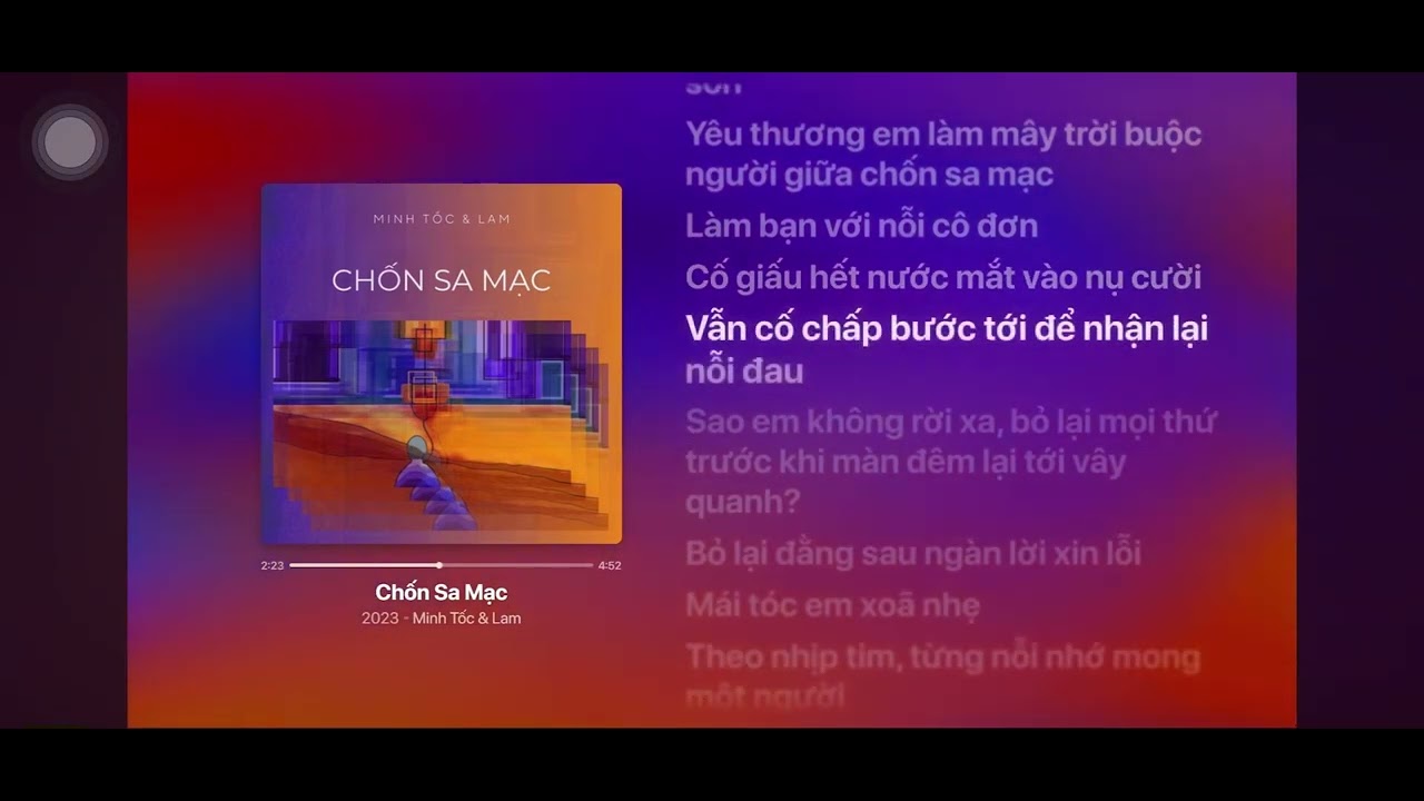 Chốn Sa Mạc karaoke (hạ tone)