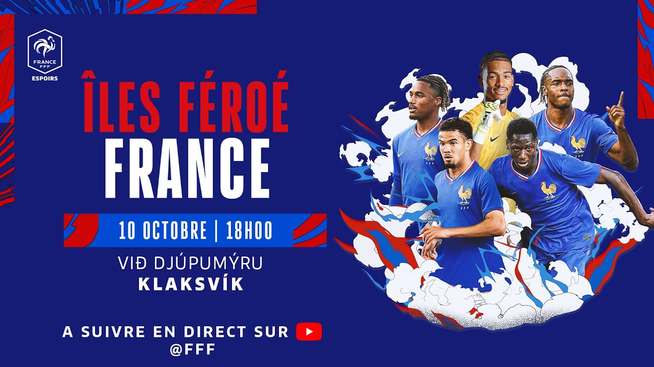 Espoirs , qualif Euro 2027: Iles Féroé - France (0-6)  en replay !