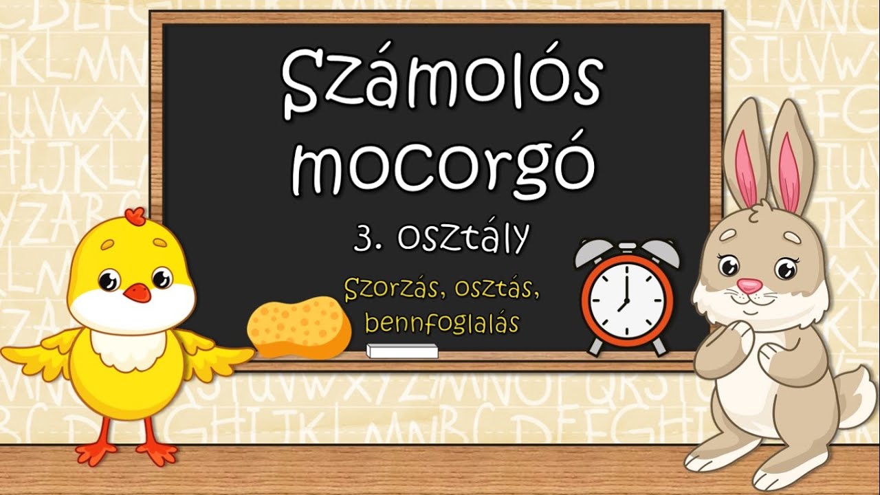 Számolós mocorgó - 3. osztály (szorzás, osztás, bennfoglalás)