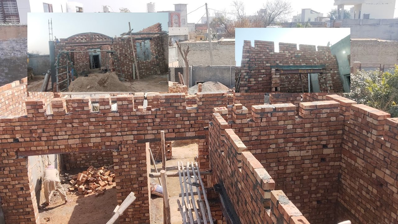 Ajj house di Wall 🧱 da kam 90% complete hogya nal designs da kam 50% complete hogya day 24🏡🏡🏡