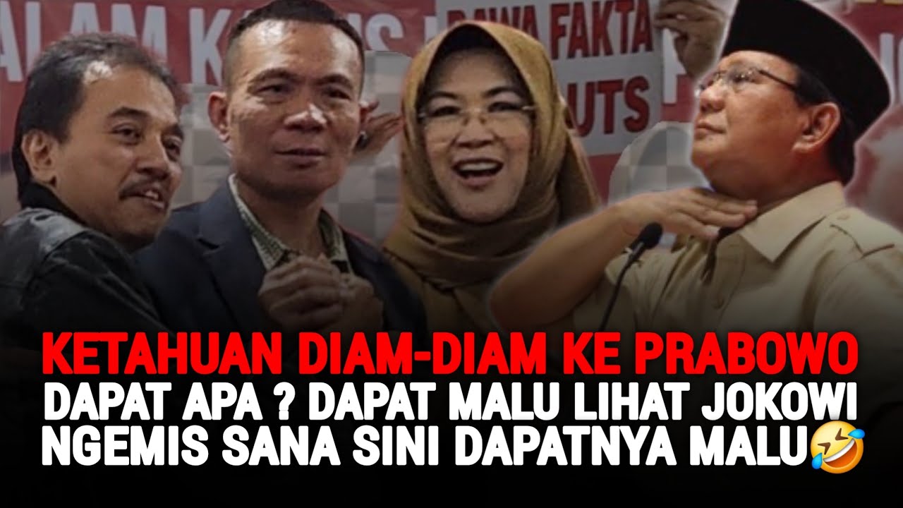 DIAM-DIAM TEMUI PRABOWO MALAH DI PERMALUKAN, ROY SURYO CS MAKIN PANAS LIHAT JOKOWI🤣