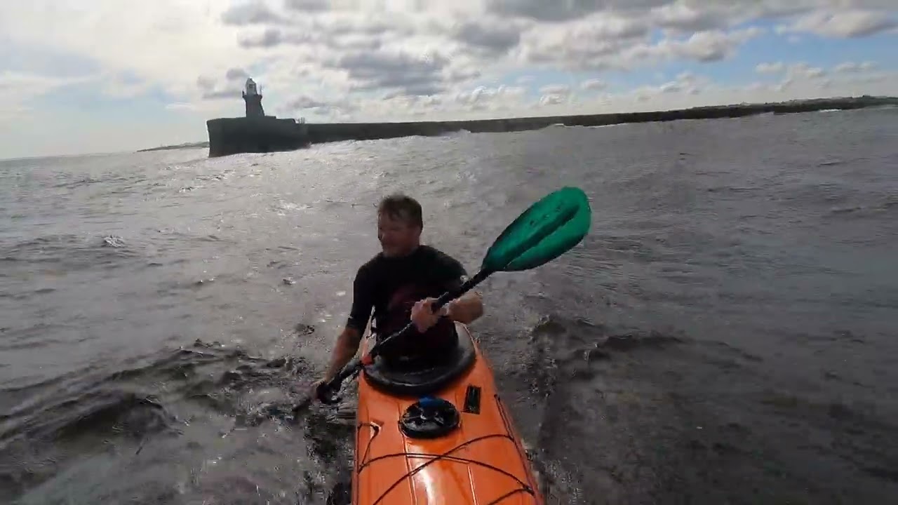 P & H Leo in messy swell in the Tyne estuary