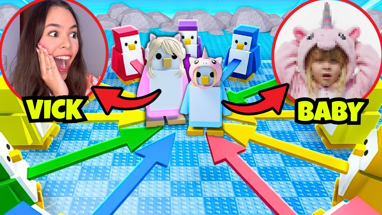 FUI NOCAUTEADA POR TODO MUNDO NA BATALHA DE PINGUINS (Roblox Knockout)