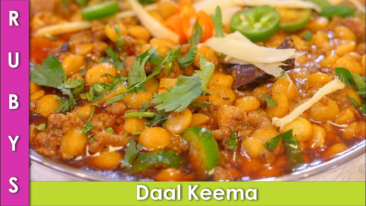 Daal Keema Chane ki Daal aur Queema Recipe in Urdu HIndi - RKK