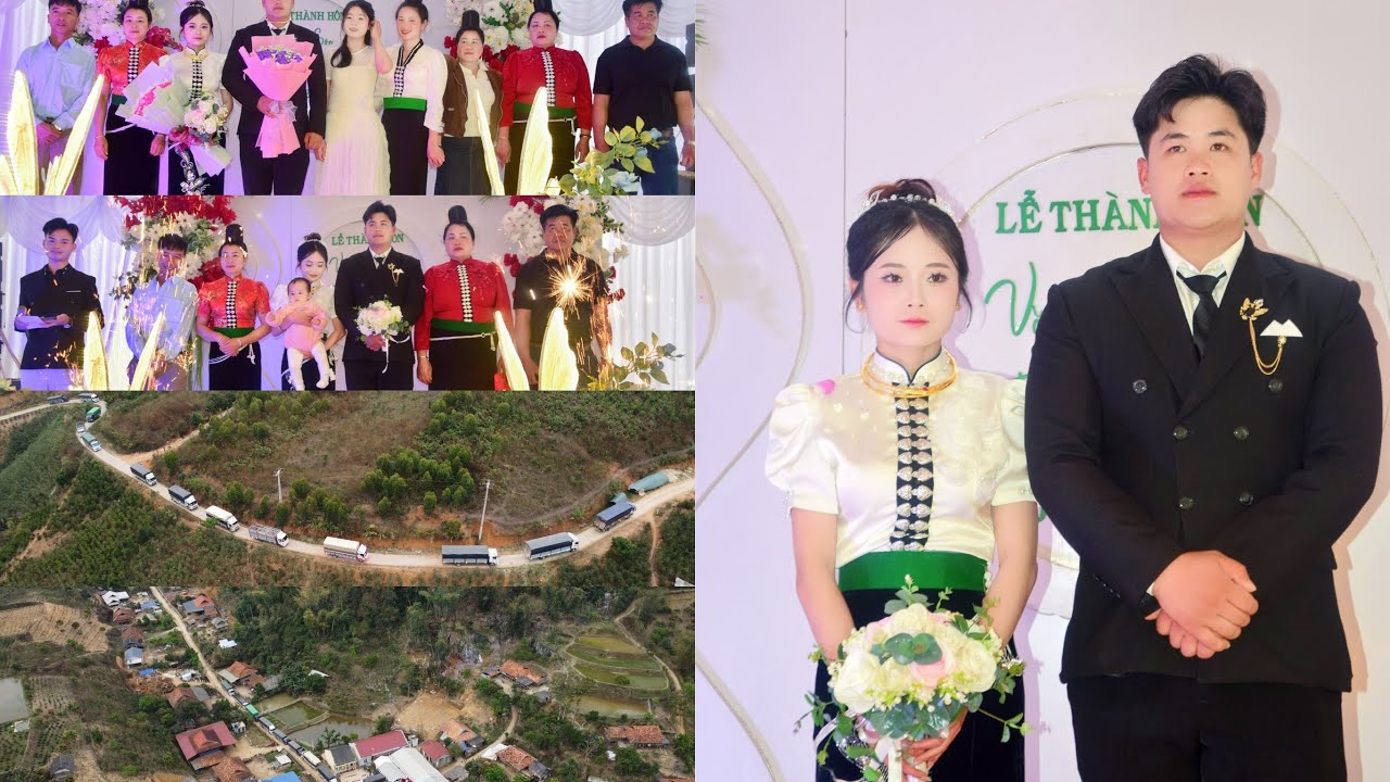 Toàn cảnh lễ thành hôn {Văn Sơn&Thuý Vân} bản thẳm chiềng ve cũ.;hội anh em xe tải đón dâu cực chất 