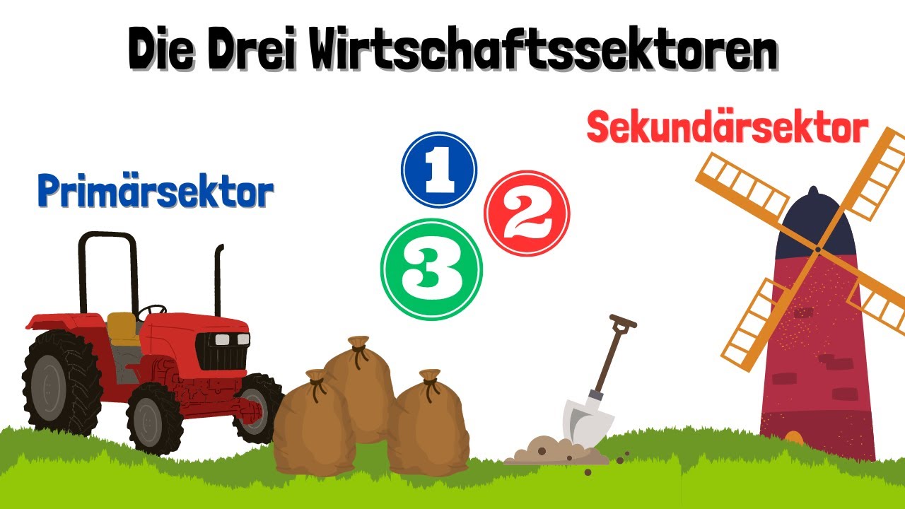 Die drei Wirtschaftssektorem - Prim&auml;rsektor, Sekund&auml;rsektor, Terti&auml;rsektor - einfach erkl&auml;rt