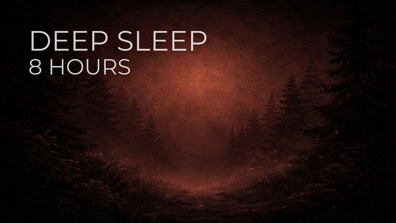 Deep Sleep Mask • 8 Hours • Night Forest Wind & Distant Owl • No Music | Play All Night