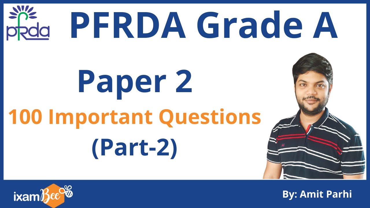 100 important Questions | PFRDA | Paper 2 - |  Part 2 | By Amit Parhi
