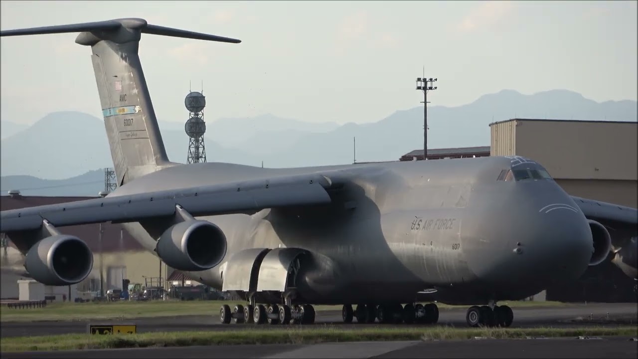 【Dover】C-5Mスーパーギャラクシー離陸 RW36＠横田基地 2025/10/29