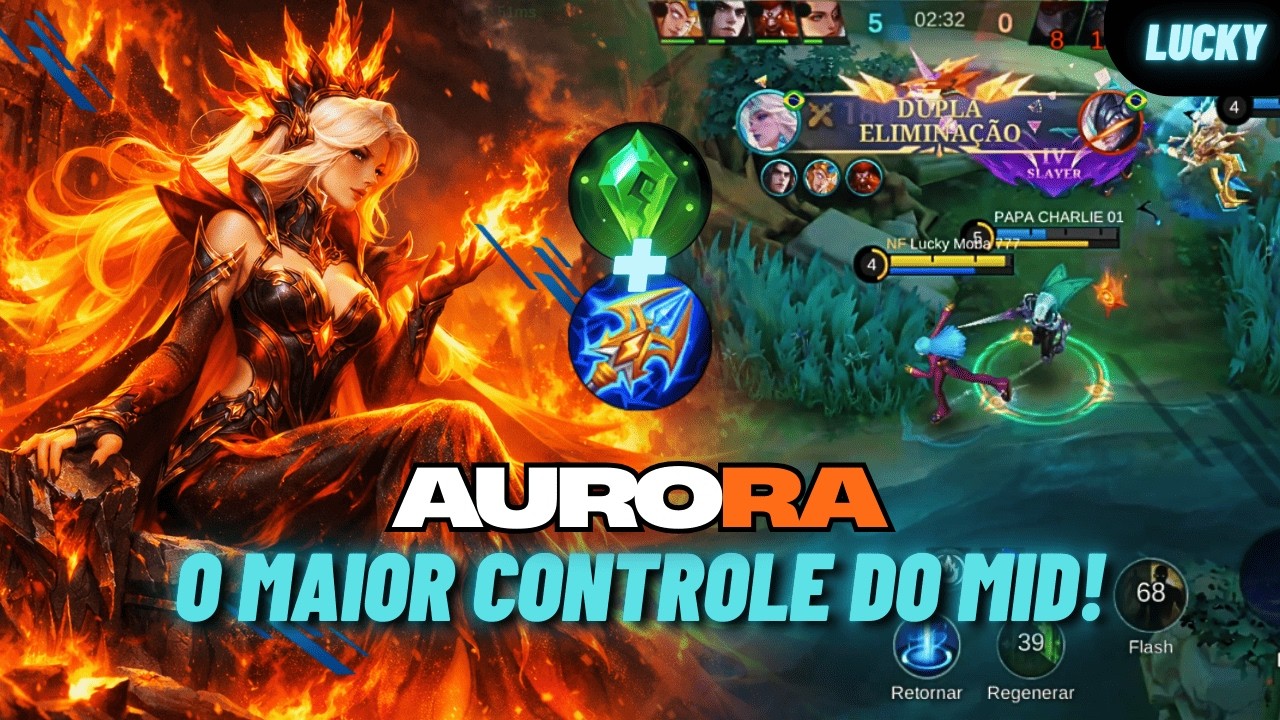 O JOGO PARECE ATÉ FÁCIL COM ELA NO TIME KKKK - AURORA GAMEPLAY | Mobile Legends