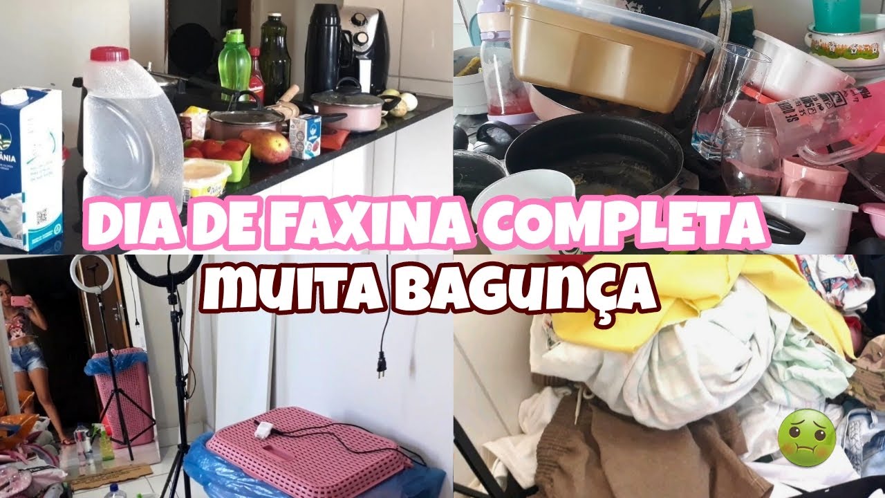 DIA DE FAXINA PESADA/LIMPEZA E ORGANIZAÇÃO DA CASA/Lavei muita roupa/Geral na casa/Tudo Limpo