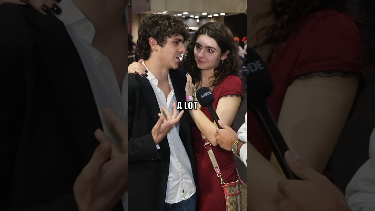 Look at how she looks at him 😍 #relationshipgoals #streetinterview