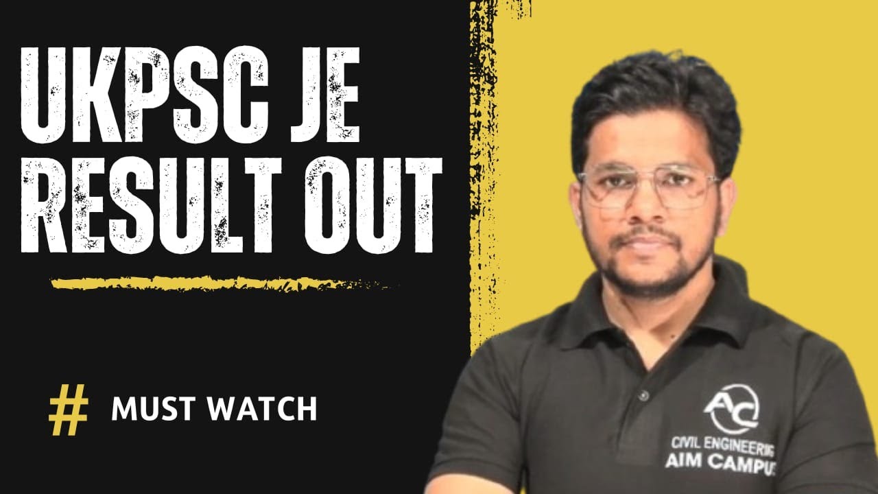 #UKPSC-JE RESULT OUT  #aimcampusofficial#RRBJE2024#sscje2024civil#civilengineering