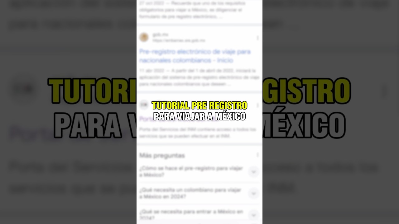 Tutorial Pre Registro M&eacute;xico #requisitoscancun #visitax #preregistromexico #migracionmexico
