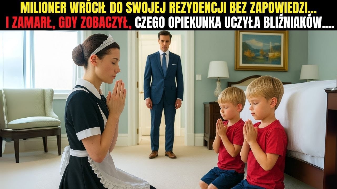 Milioner wrócił do rezydencji bez zapowiedzi… i zamarł, gdy zobaczył, czego opiekunka uczyła