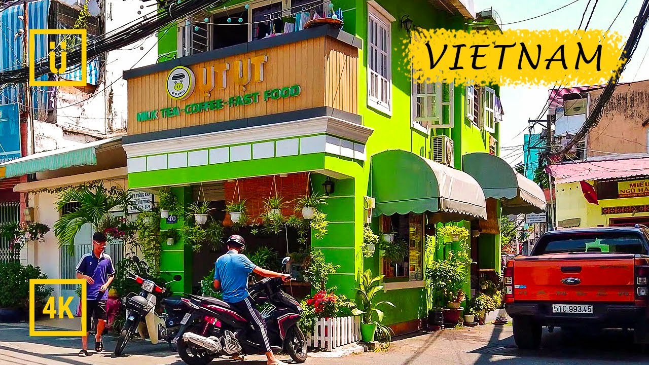 Walking in Vietnam. Ho Chi Minh City walk: Gò Vấp District. Binaural Audio. [4K walking tour]
