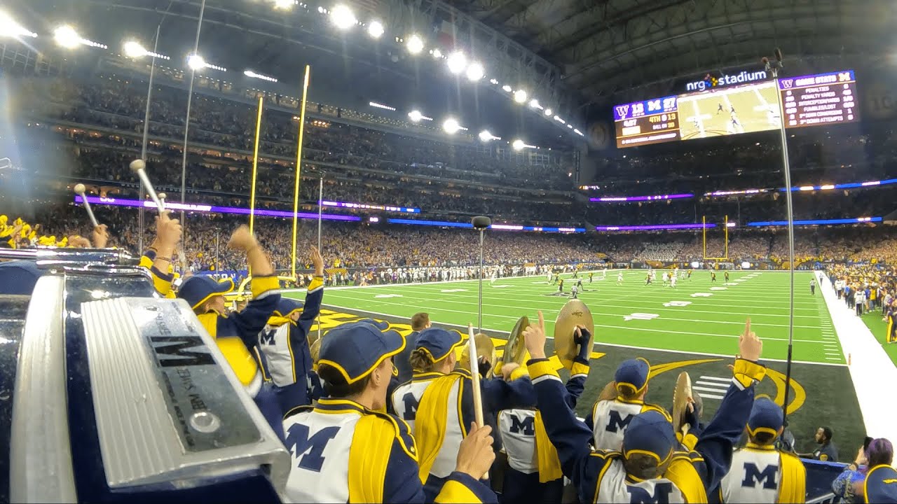 MIKE SAINRISTIL FLYING INTERCEPTION  🏆〽️ |  Michigan Marching Band Reaction - National Championship