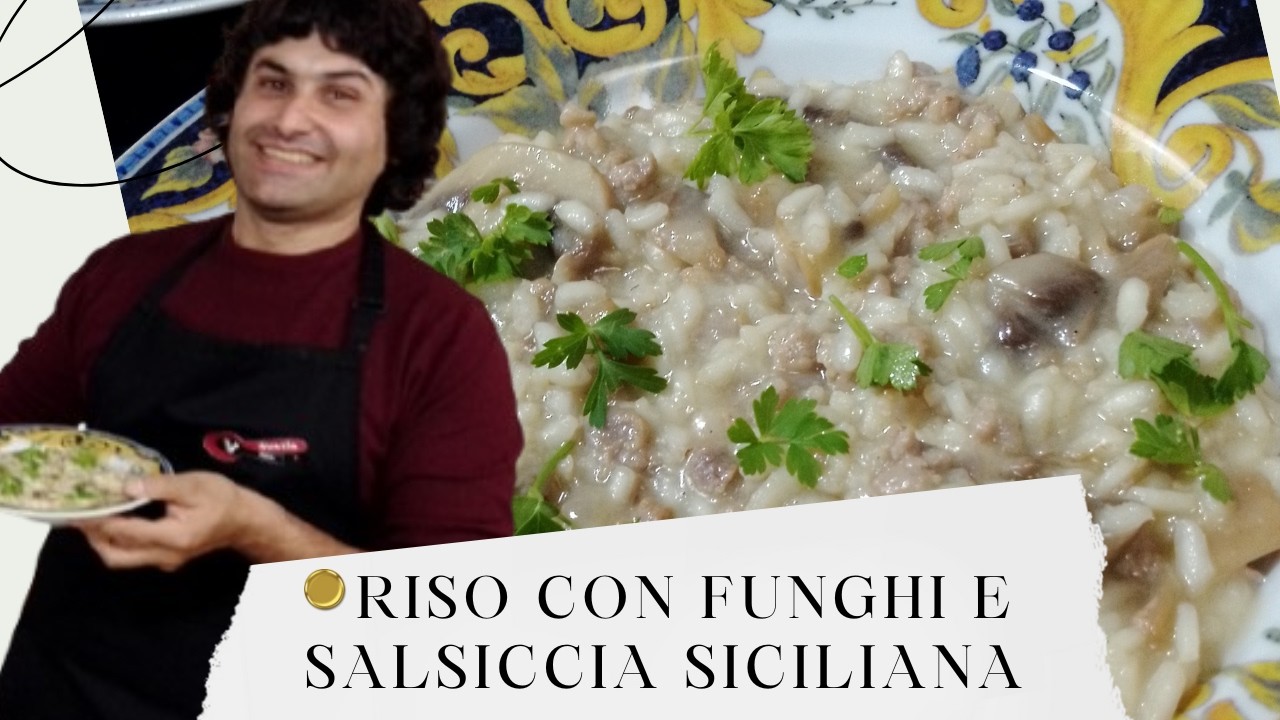 RISOTTO salsiccia siciliana e funghi champignon ✨ Pranzo o cena ?