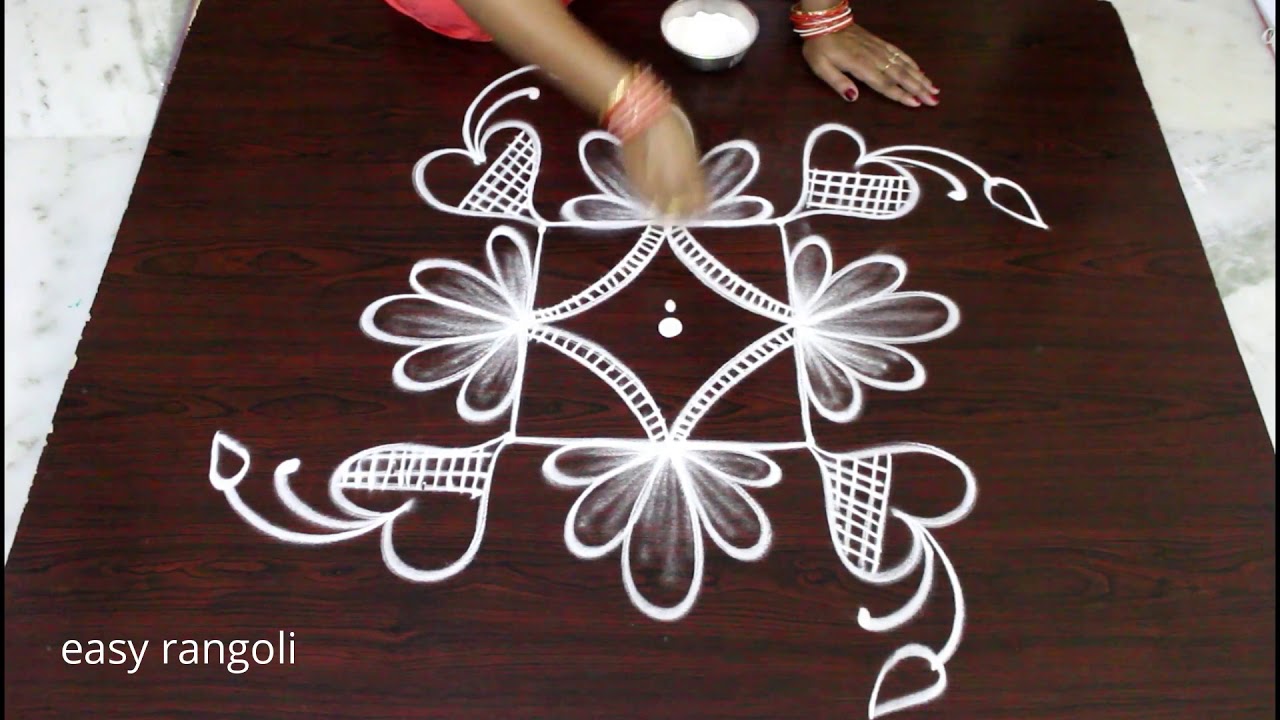 3 dots creative muggulu designs for Beginners | easy rangoli | Simple kolam