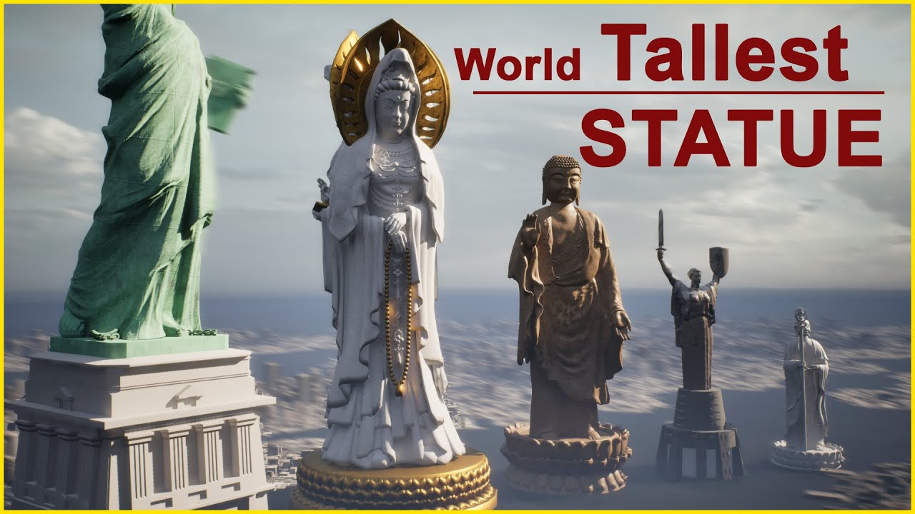Smallest to Biggest Statue in the World | 3D Tallest Statue Size comparison 🗽🗿