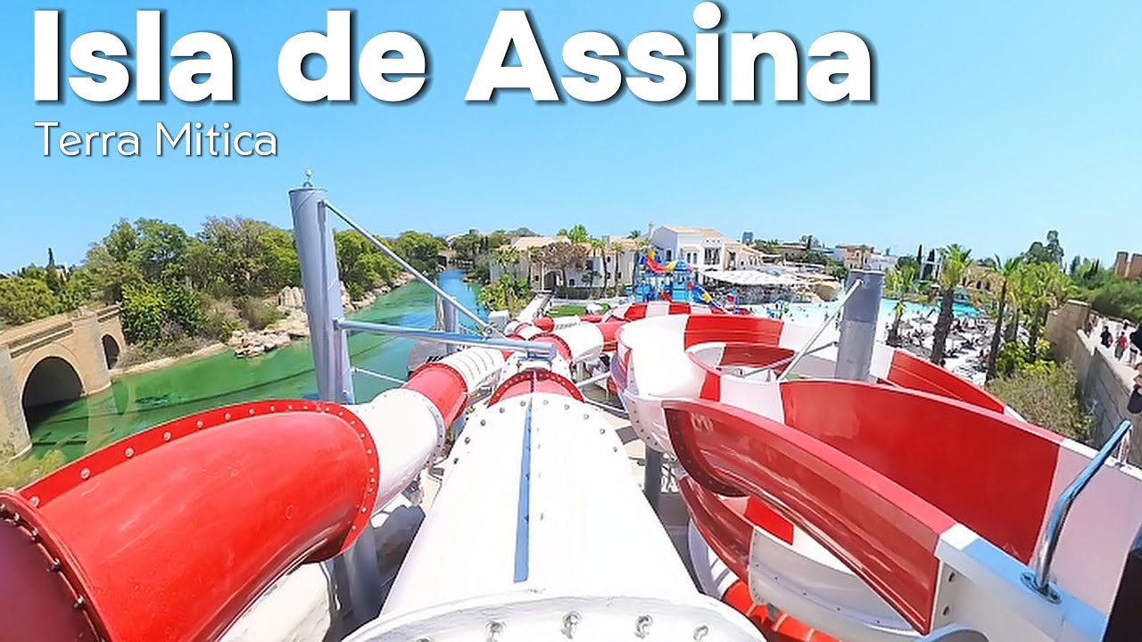 🔥 NUEVOS Toboganes Isla Assina 2025 en Terra Mítica | Onride en Todos 🚀