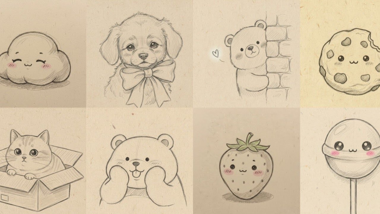 15+ cute sketches ideas |for beginners | ✨🎀 #aesthetic #sketches