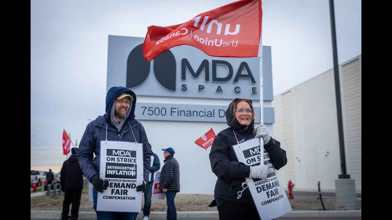 MDA Space workers on strike