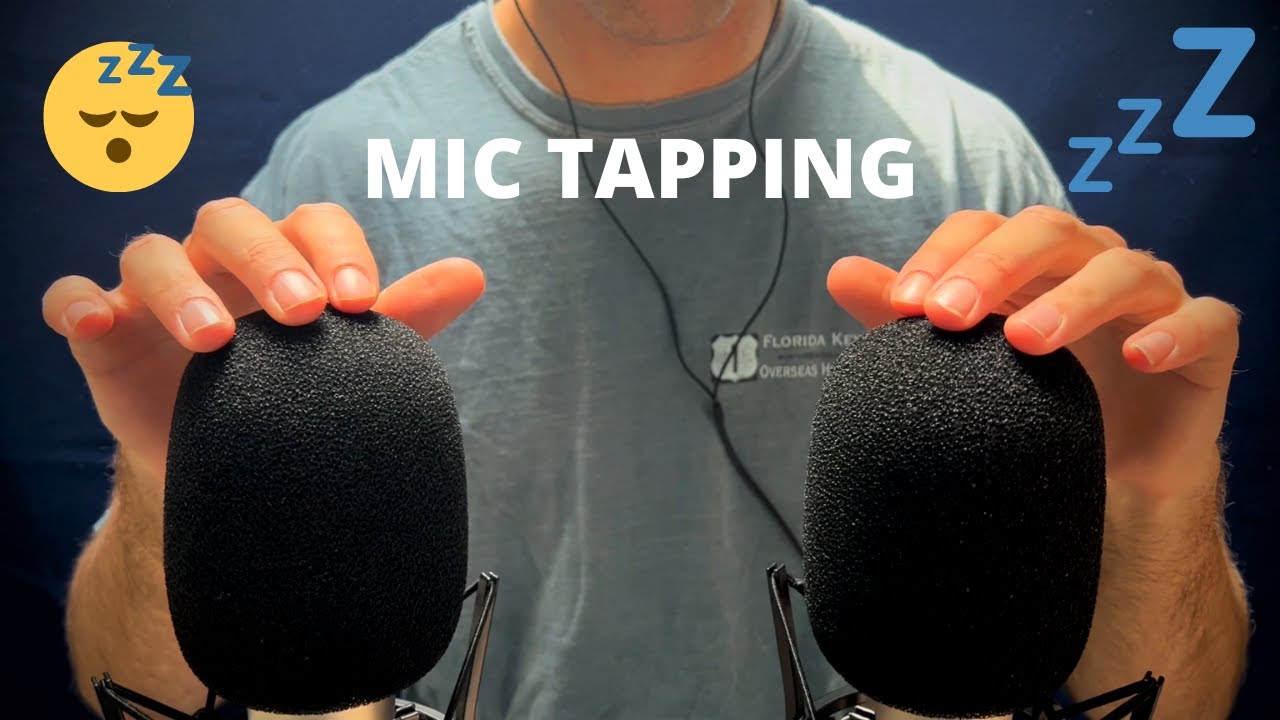 asmr GENTLE MIC TAPPING (no talking) *binaural*
