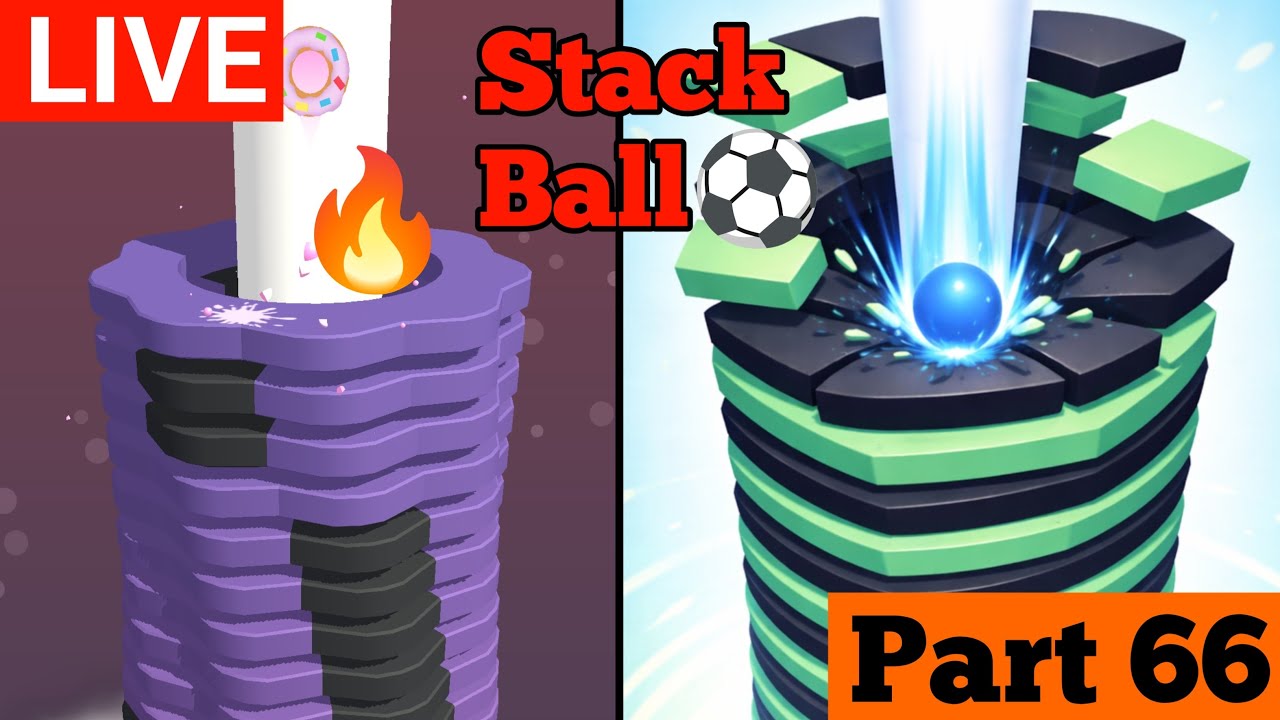 🔴 Stack Ball Gameplay Live Now ⚽🔥 | Part 66