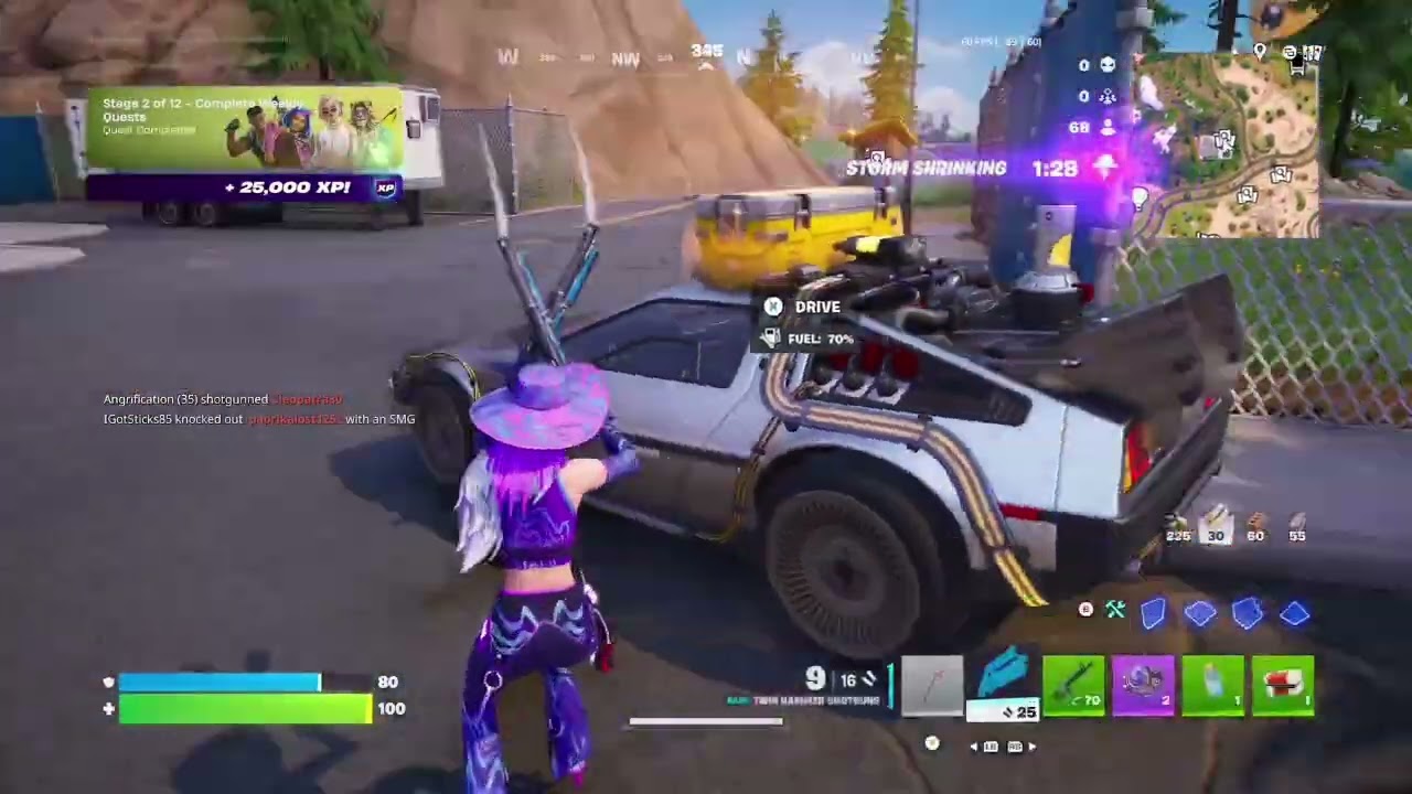 Fortnite game play.