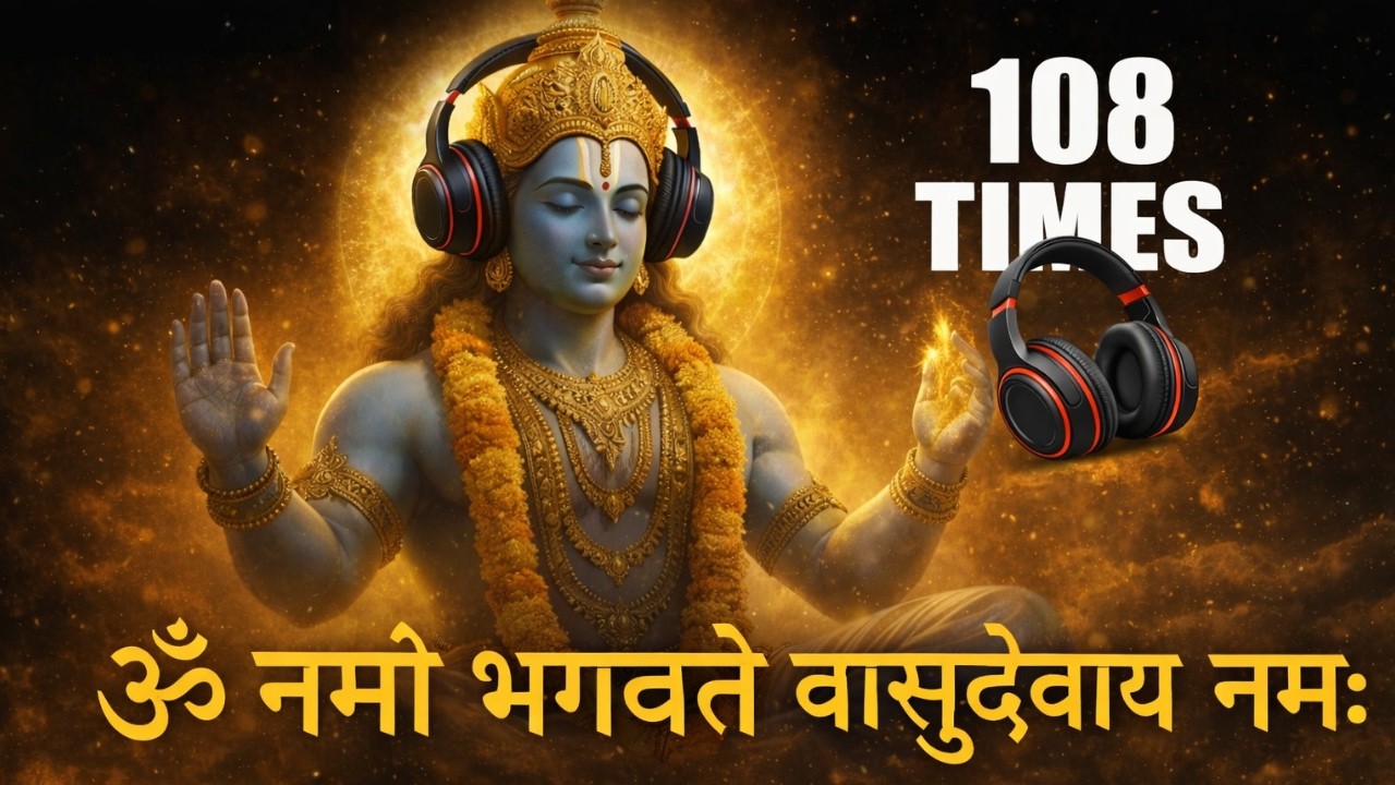 Powerful Vishnu Mantra for Peace & Liberation | Om Namo Bhagavate Vasudevaya (108 Times)