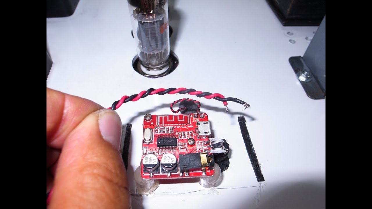 6BM8ppアンプにBluetooth受信基板を取り付ける