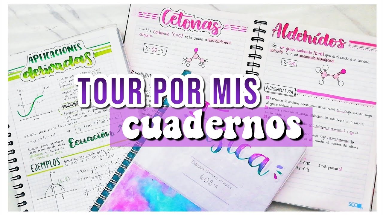 TOUR POR MIS CUADERNOS ! Apuntes bonitos - DanielaGmr ♥