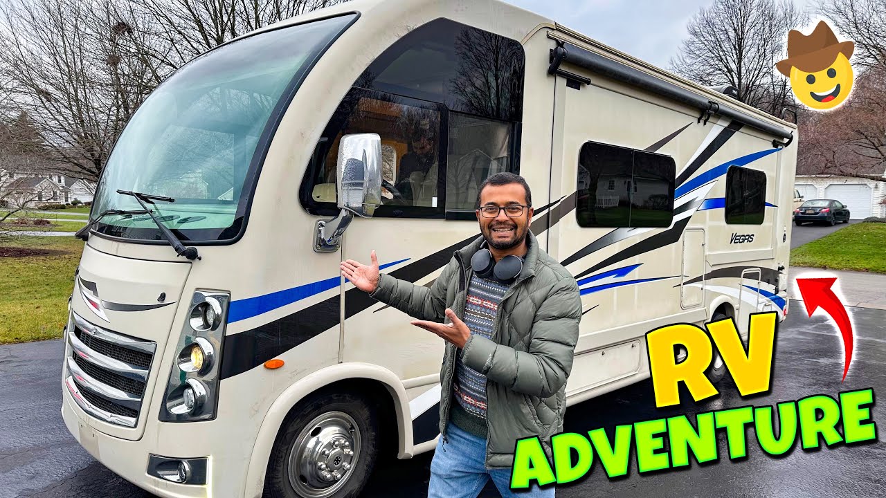 RV adventure trip near a lake 😀