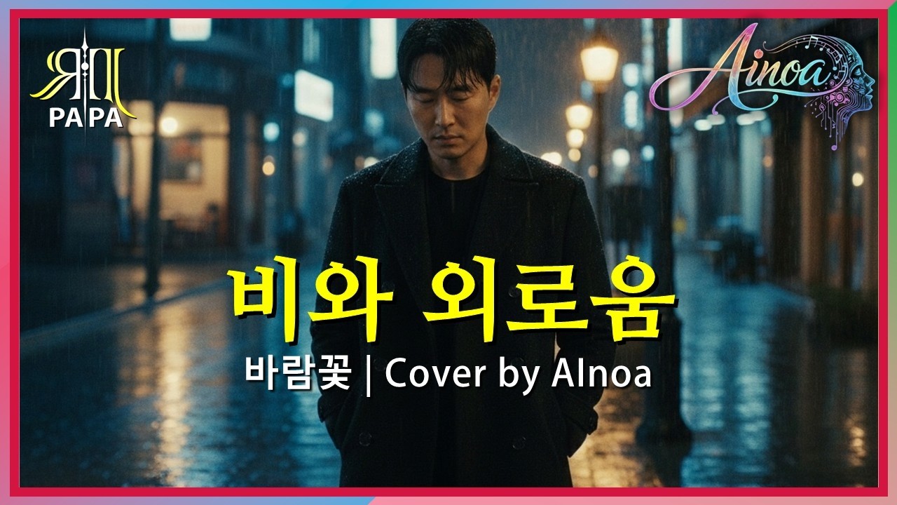 비와 외로움 - 바람꽃 | Cover by AInoa (가사/Lyrics) | High Quality Audio