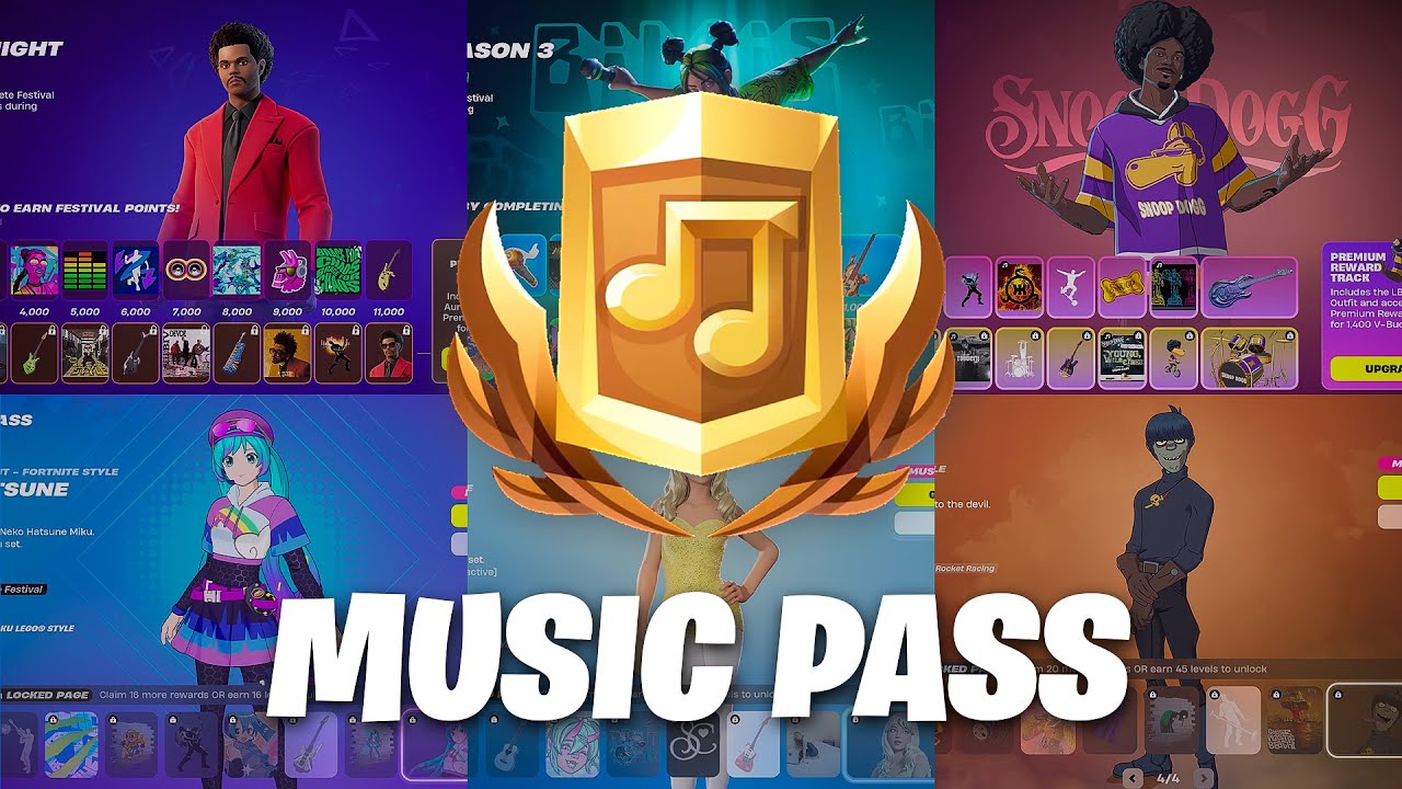 All Fortnite Festival Passes (Season 1 - Season 10)