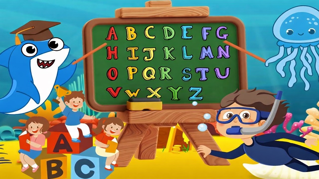 El Alfabeto con Tiburón Bebé en Español | aprende el Abecedario ABC para Niños |Canciones infantiles