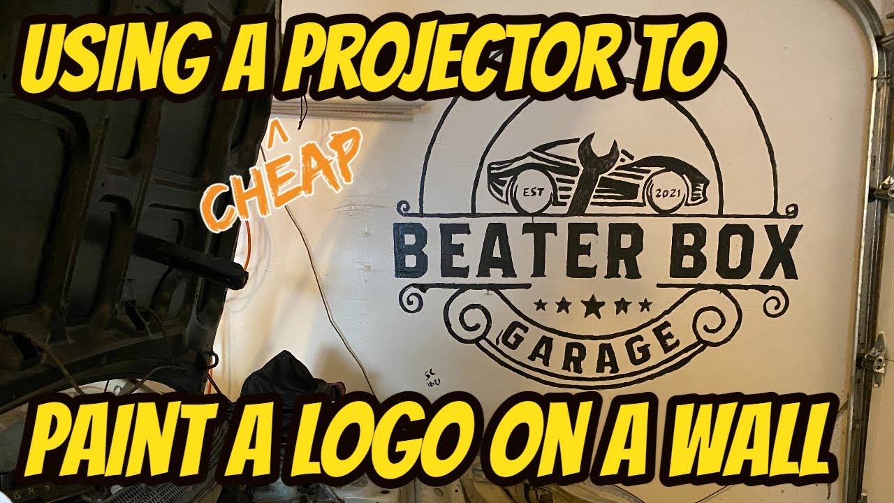 Painting a wall logo using a projector