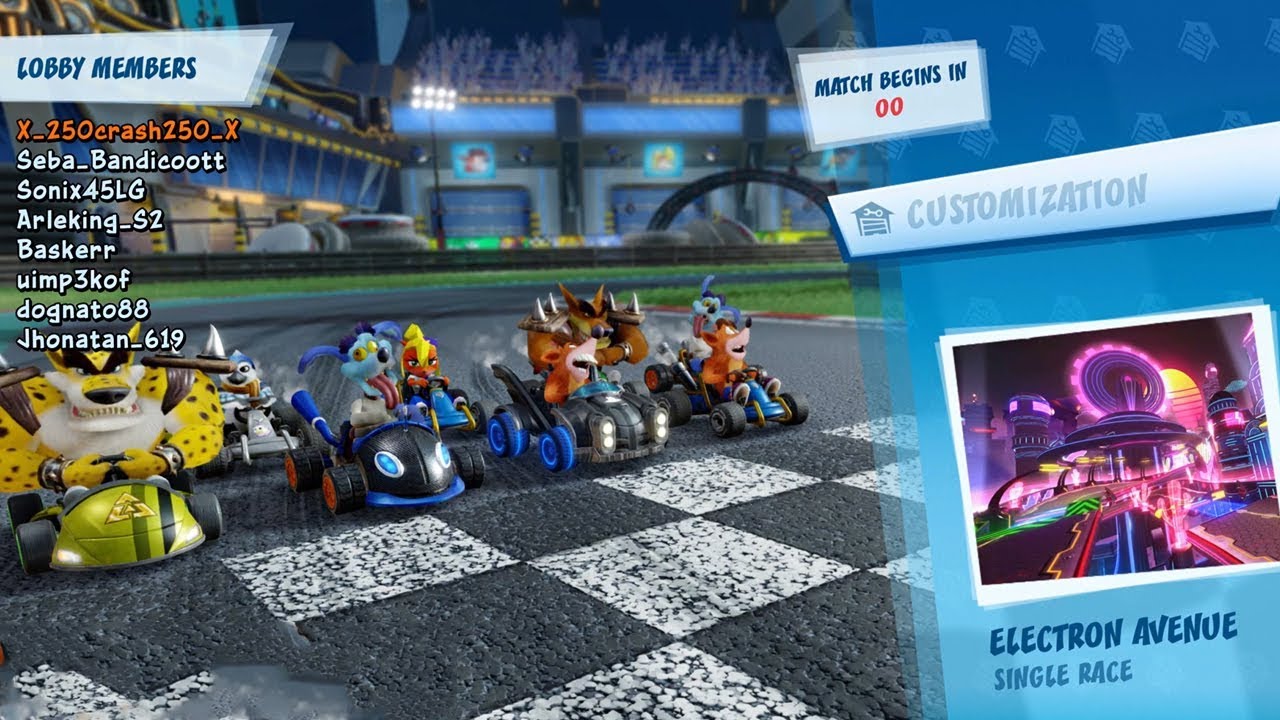 CTR Nitro-Fueled Online - Electron Avenue Gameplay #1