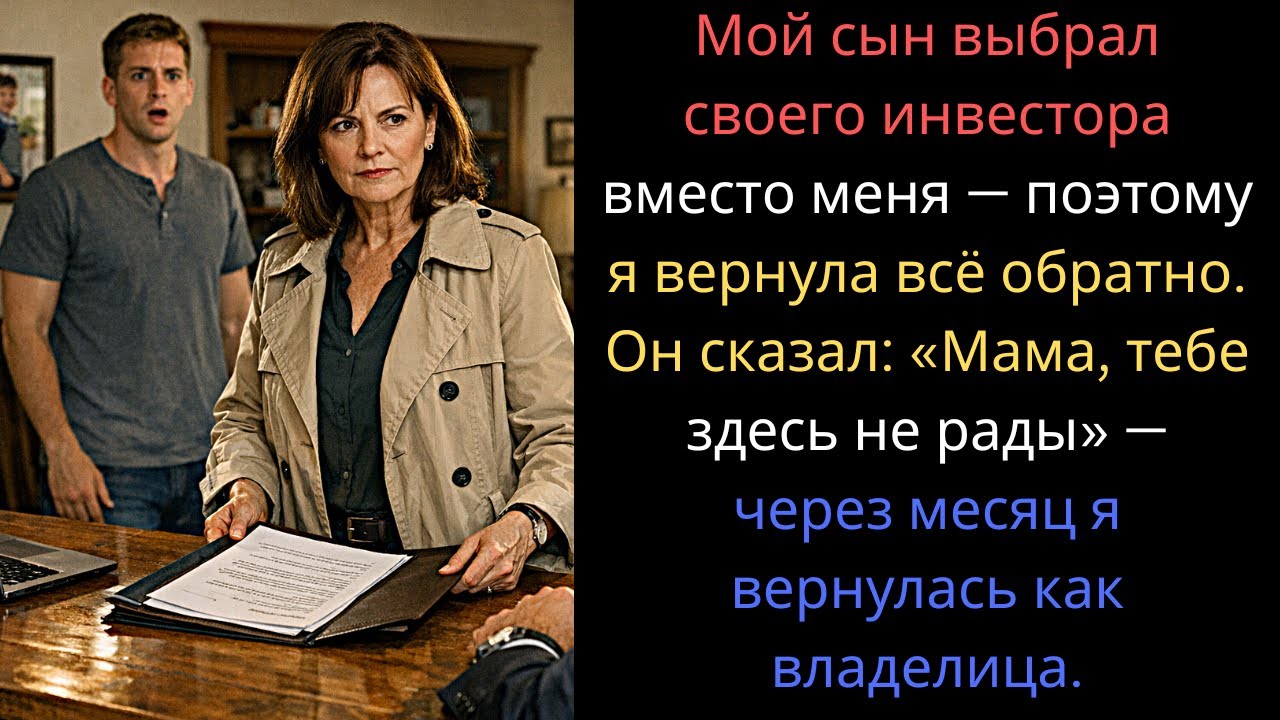 Мой собственный сын выгнал меня… а потом заговорил закон.