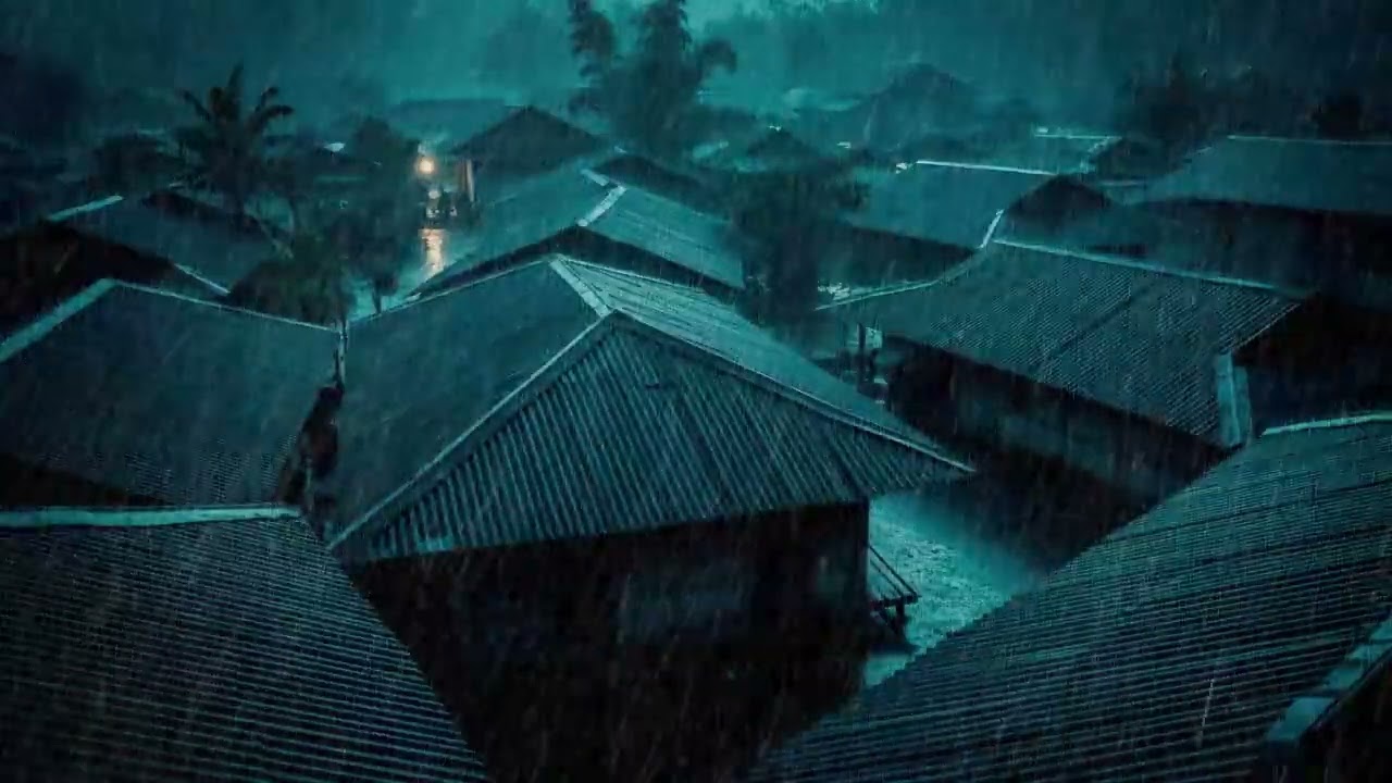 No Ads Rain Sounds for Sleeping – ASMR Tin Roof Storm for Deep Sleep and Anxiety Release