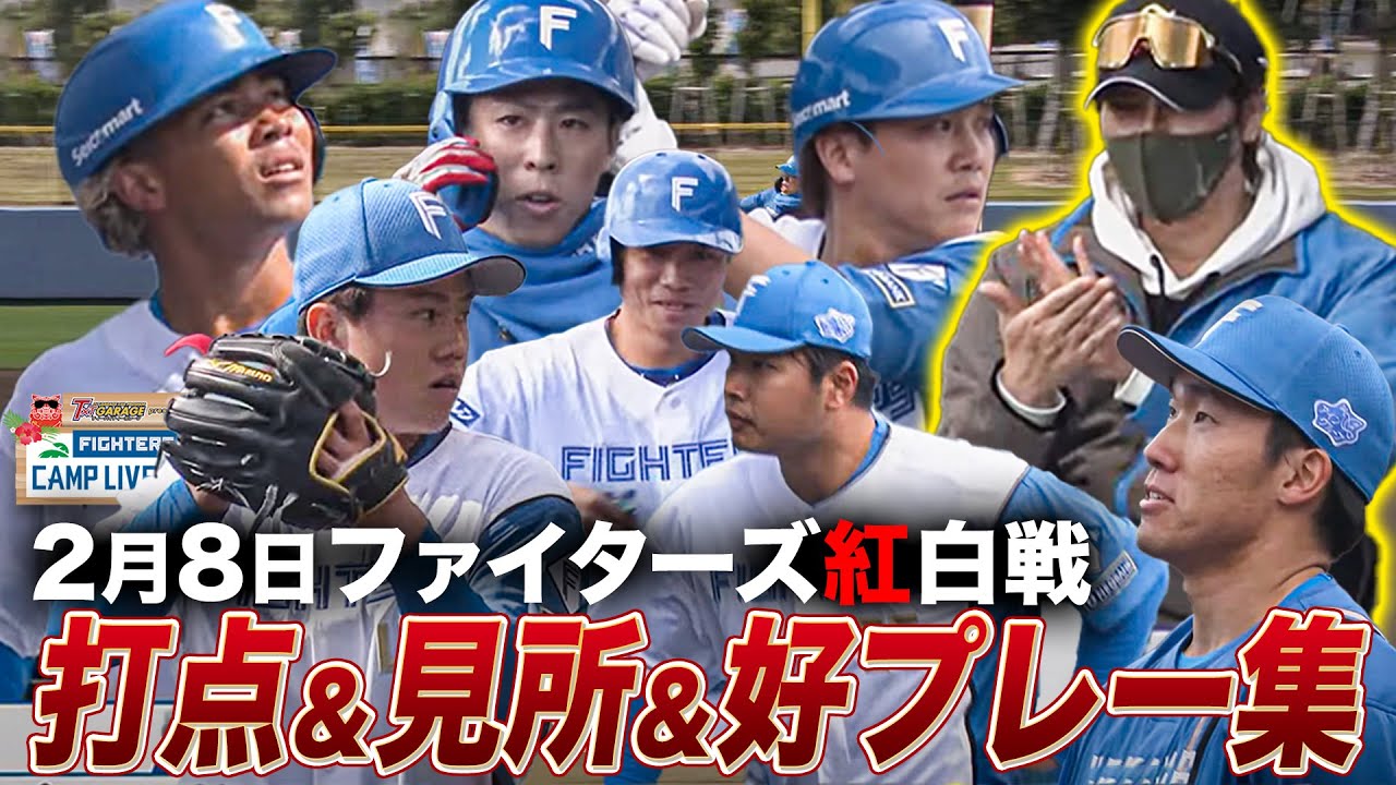 【完璧バックホームに拍手】ファイターズ紅白戦 打点/見所/好プレー集 ロングハイライト＜2/8ファイターズ春季キャンプ2025＞
