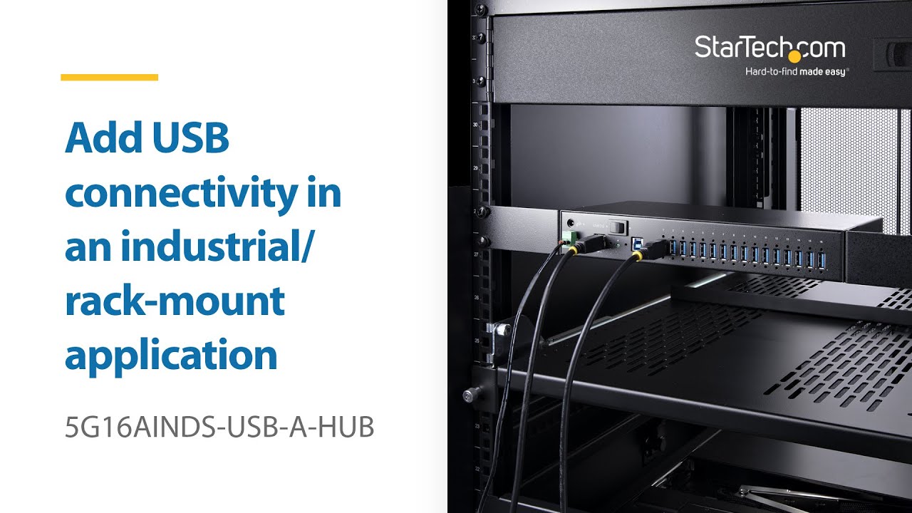 16-Port Industrial USB 5Gbps Hub - Rack-Mountable&nbsp;| StarTech.com