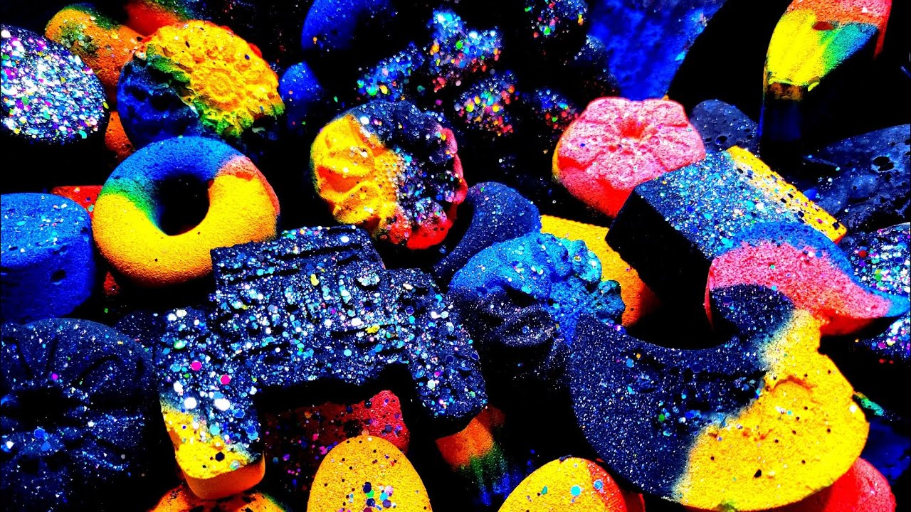 Dark & Colorful Reformed Gym Chalk | 🖤💛❤️💚💙| ASMR | Oddly Satisfying