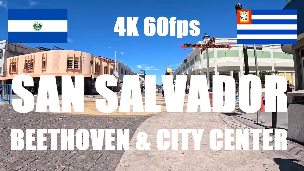 ASMR Bike | Streets of San Salvador SLV 4K 60fps 2025 11 23 Sunday Fuentes Beethoven to City Center