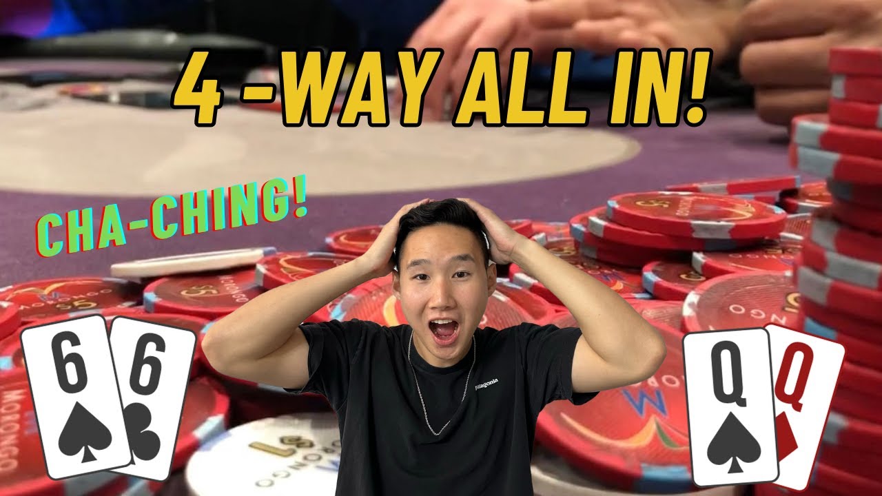 FLOPPING A BOAT IN A 4-WAY ALL IN!! | Poker Vlog #1