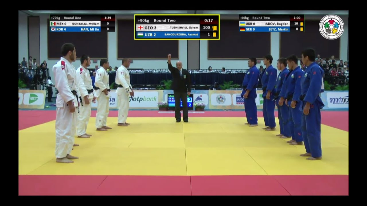 Georgia vs Uzbekistan - Judo World Junior Championship Teams 2014