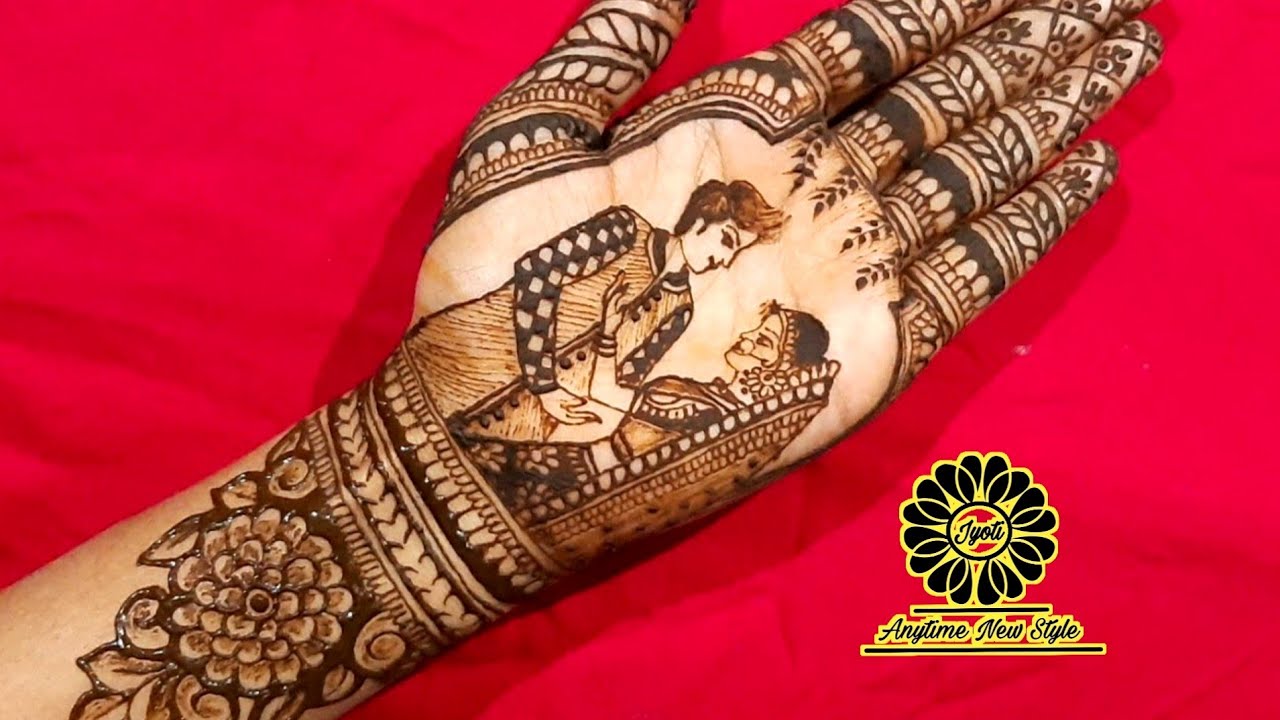 Dulha Dulhan Mehndi Design 2021-bridal mehndi design-romantic couple mehndi design-how to draw bride
