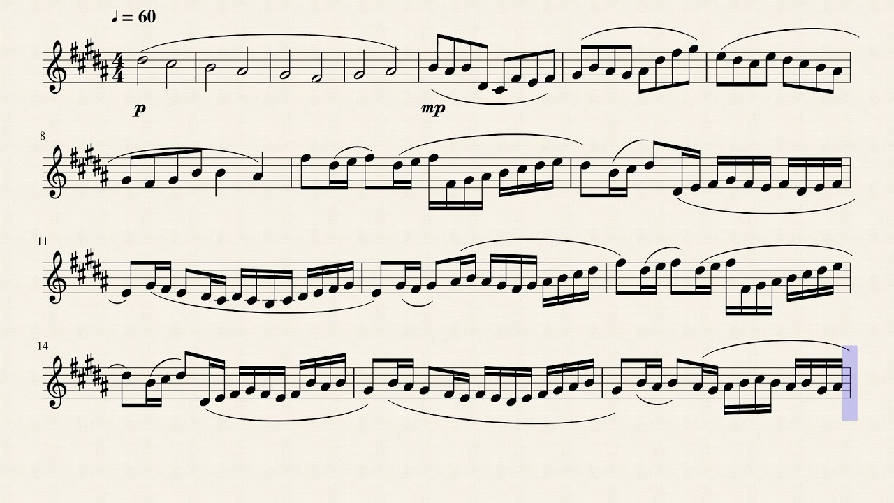 Canon in D Sheet for Alto Sax
