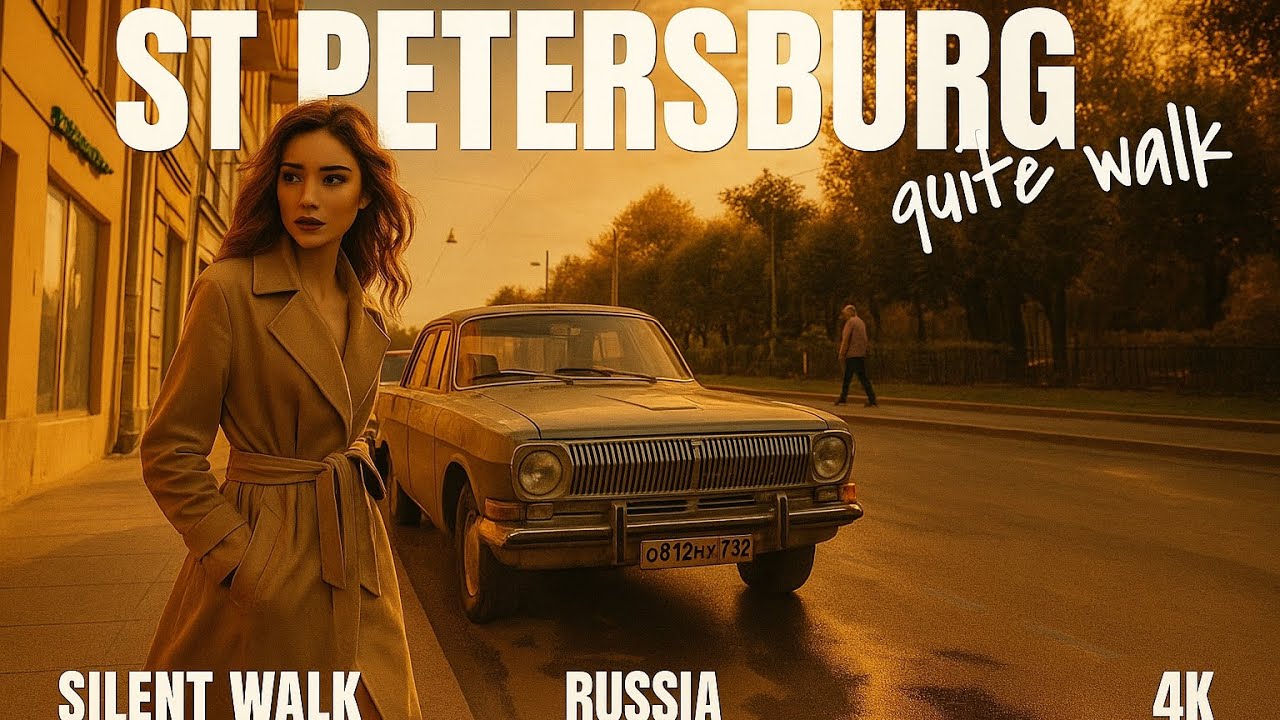 Saint Petersburg Relaxing Walk - Petrogradsky District - 4K HDR 60fps Russian Walking Tour